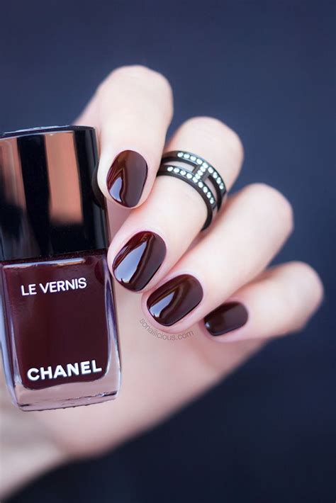 chanel nail polish fiction|dark red nail polish like chanel.